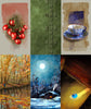 A collage image of six phone wallpapers.