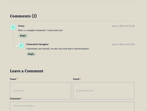 New Comment Tool and the Value of In-Person Events