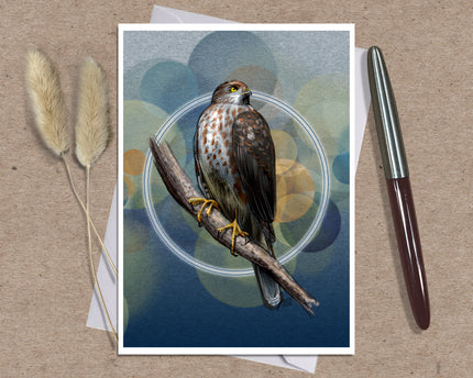 Cooper's Hawk Single Greeting Card