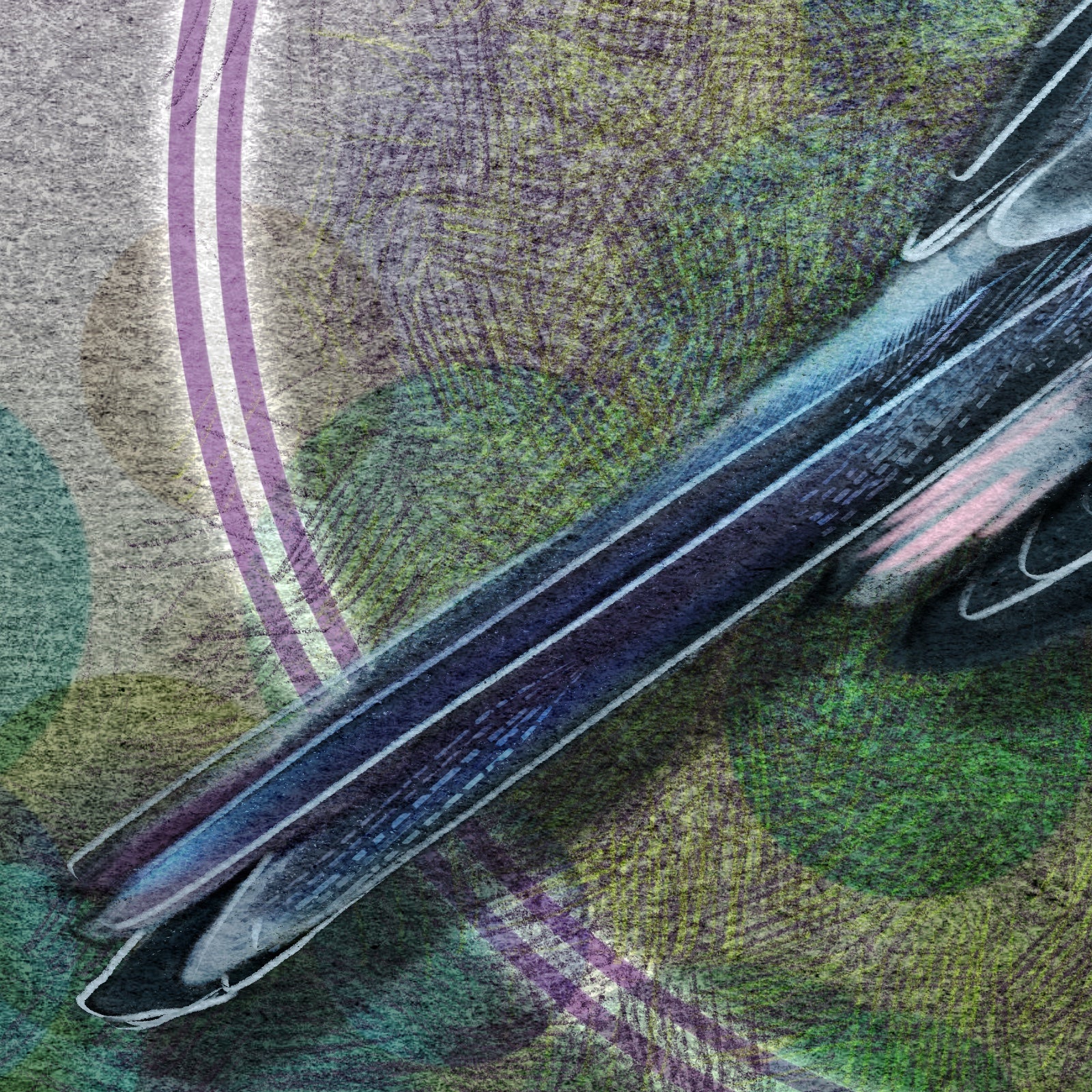 Close-up of a bird's tail on a textured  surface
