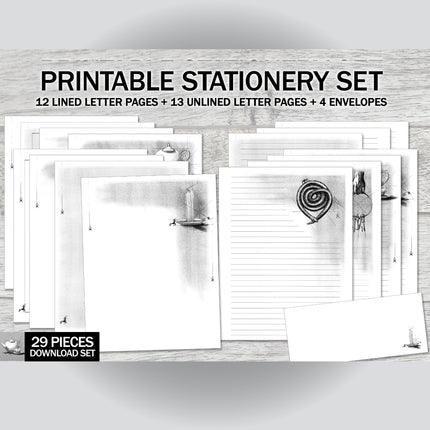 Gothic Tea Printable Stationery Mega-Pack