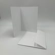 Interior of a blank greeting card on a gray background