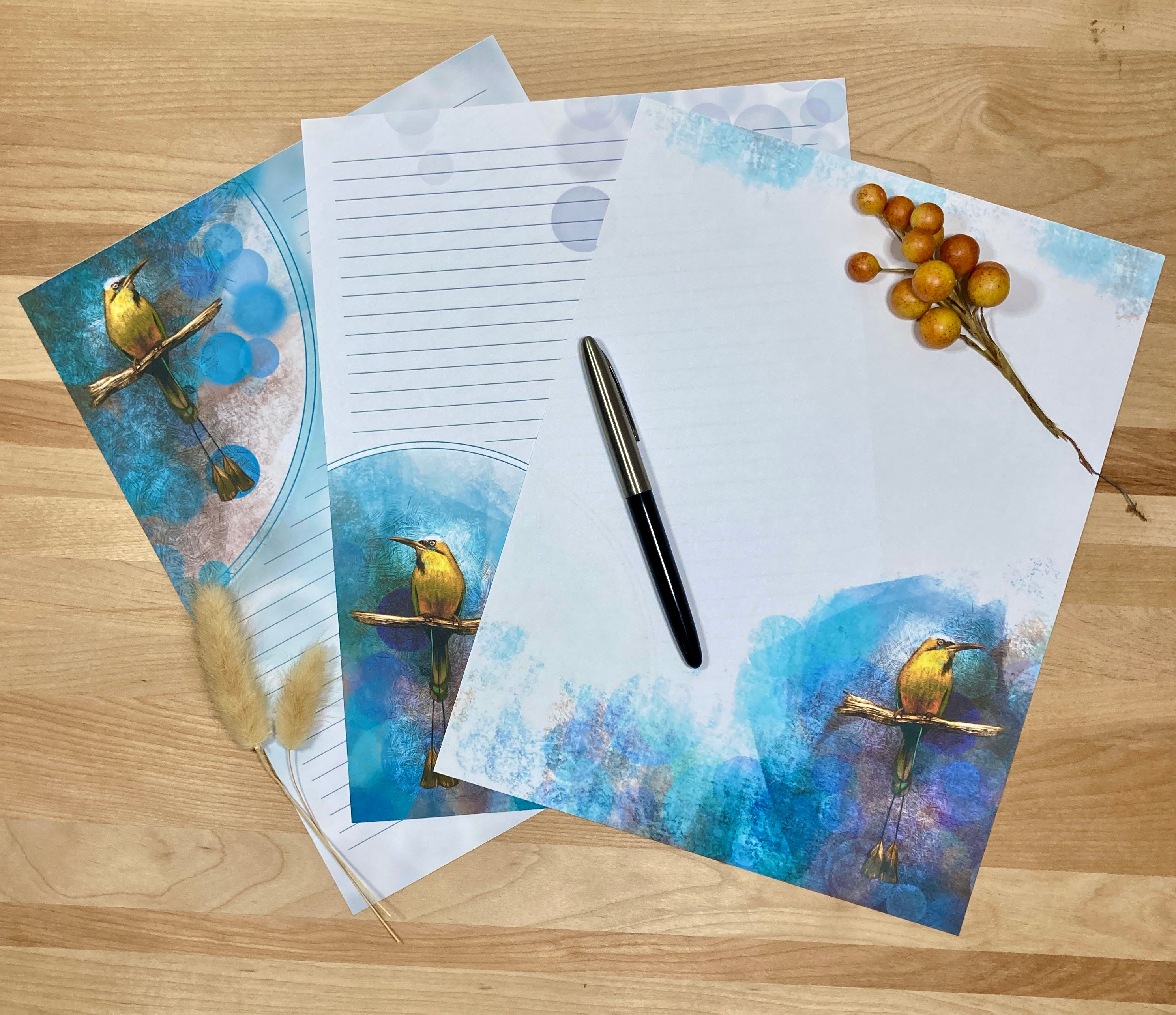 Turquoise-Browed Motmot Printable Stationery Mega-Pack
