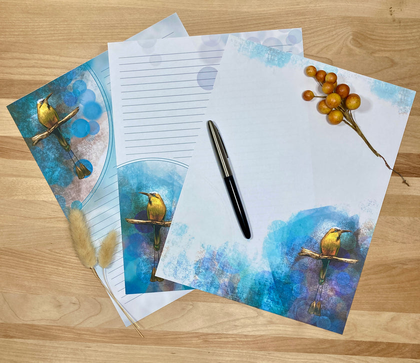 Turquoise-Browed Motmot Printable Stationery Mega-Pack