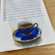 Cobalt Blue Teacup Tear-Away 3.25x8
