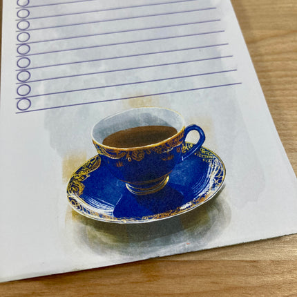 Cobalt Blue Teacup Tear-Away 3.25x8