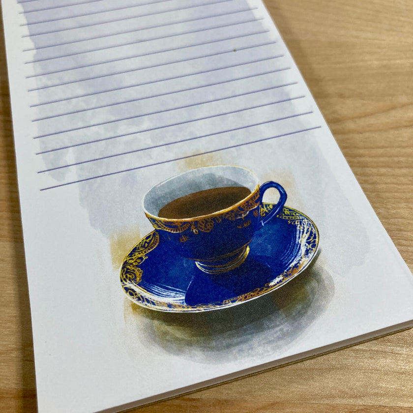 Cobalt Blue Teacup Tear-Away 3.25x8