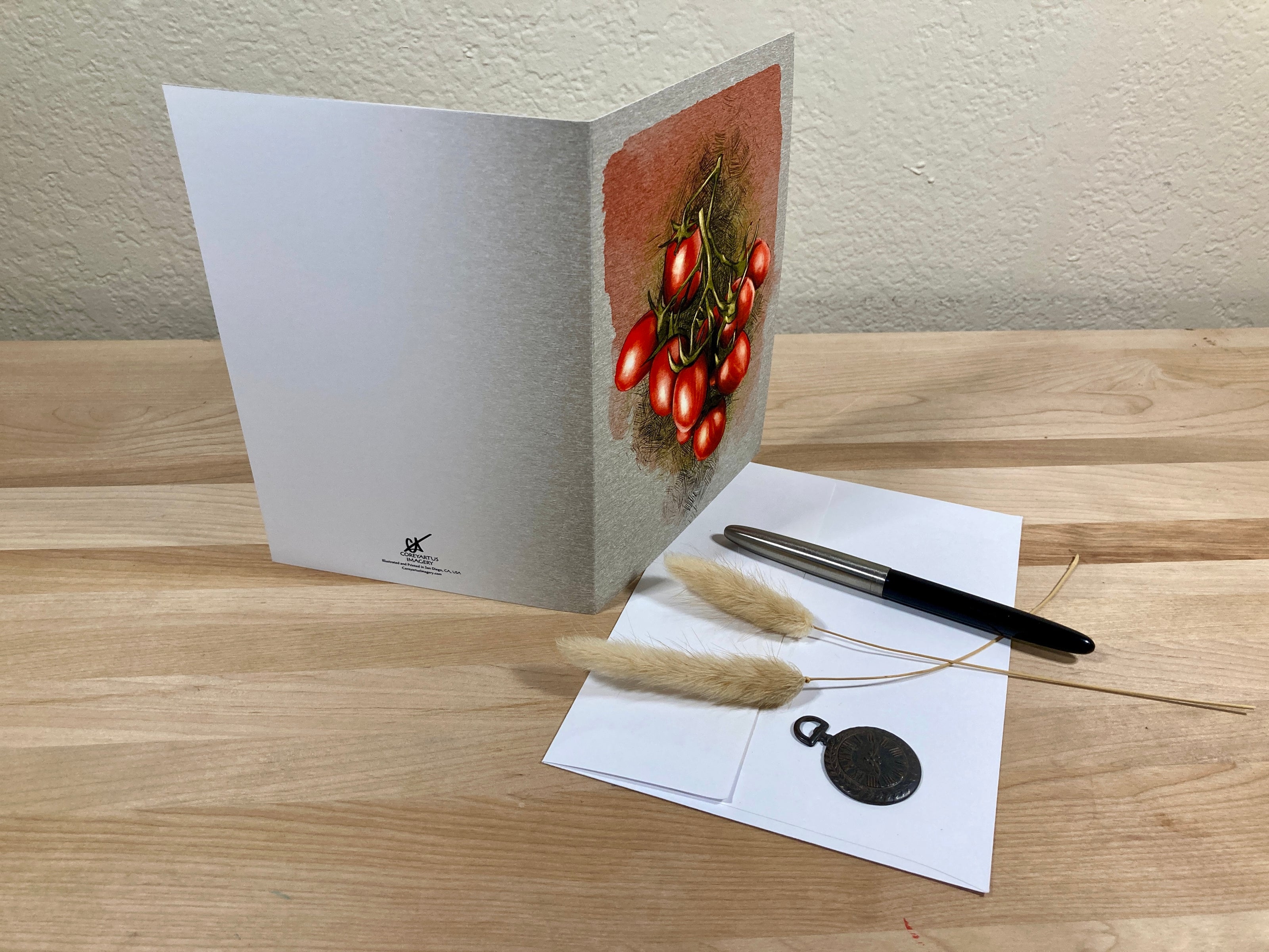 Grape Tomatoes Single Greeting Card