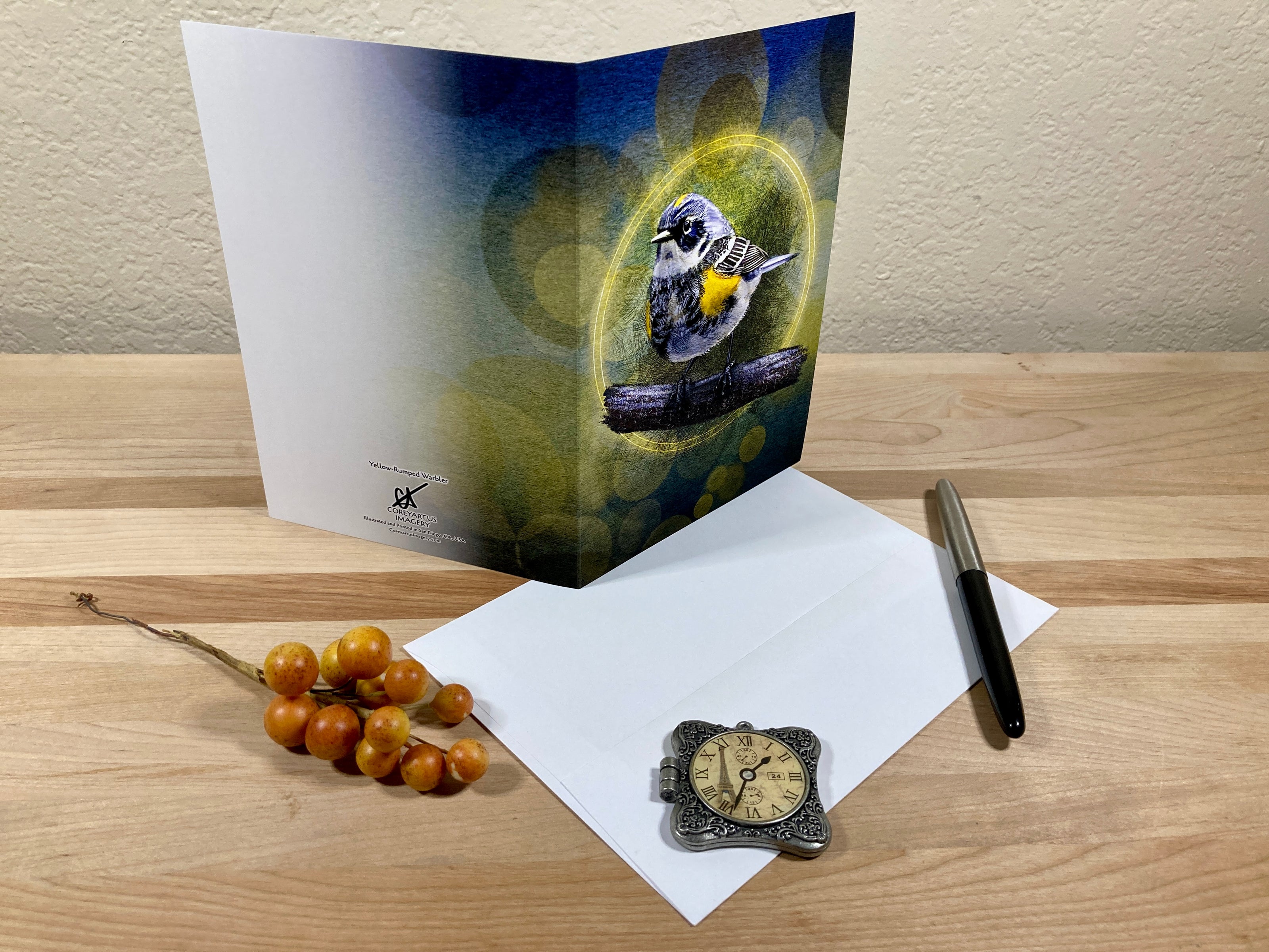 Yellow-Rumped Warbler Single Greeting Card