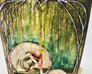 Artistic depiction of a figure with flowing hair and leaves, possibly from a fairy tale or fantasy story.