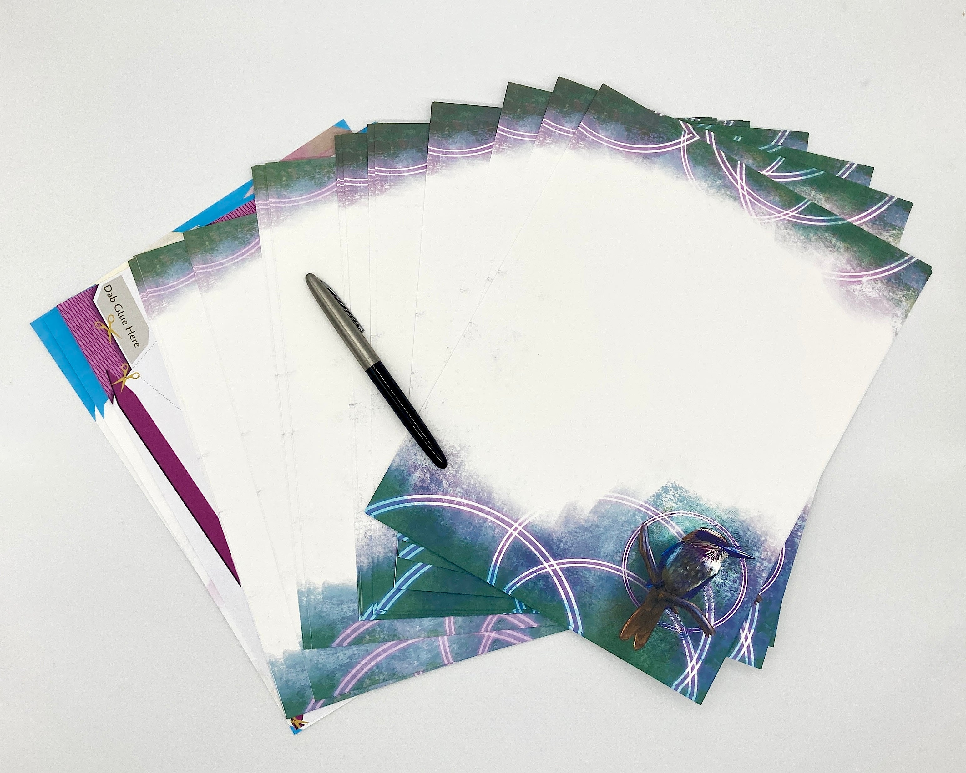Lilac Kingfisher Stationery Paper Pack