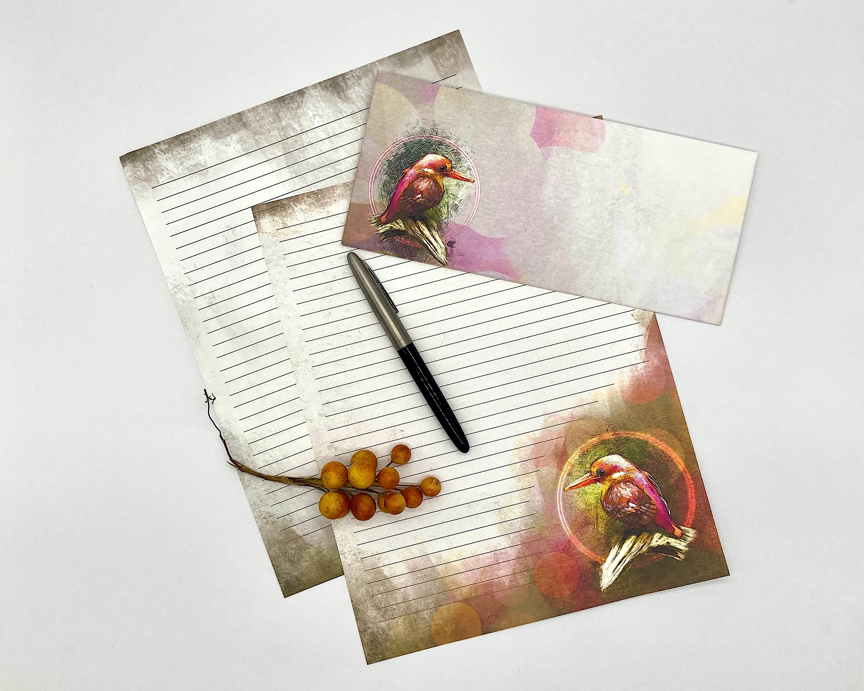 Rufous-Backed Kingfisher Stationery Paper Pack