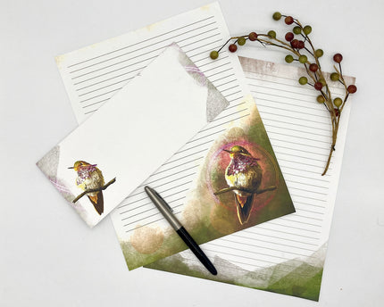 Volcano Hummingbird Stationery Paper Pack