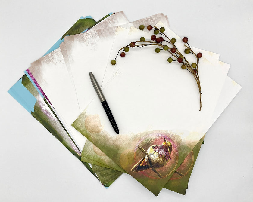 Volcano Hummingbird Stationery Paper Pack