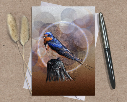 Barn Swallow Single Greeting Card