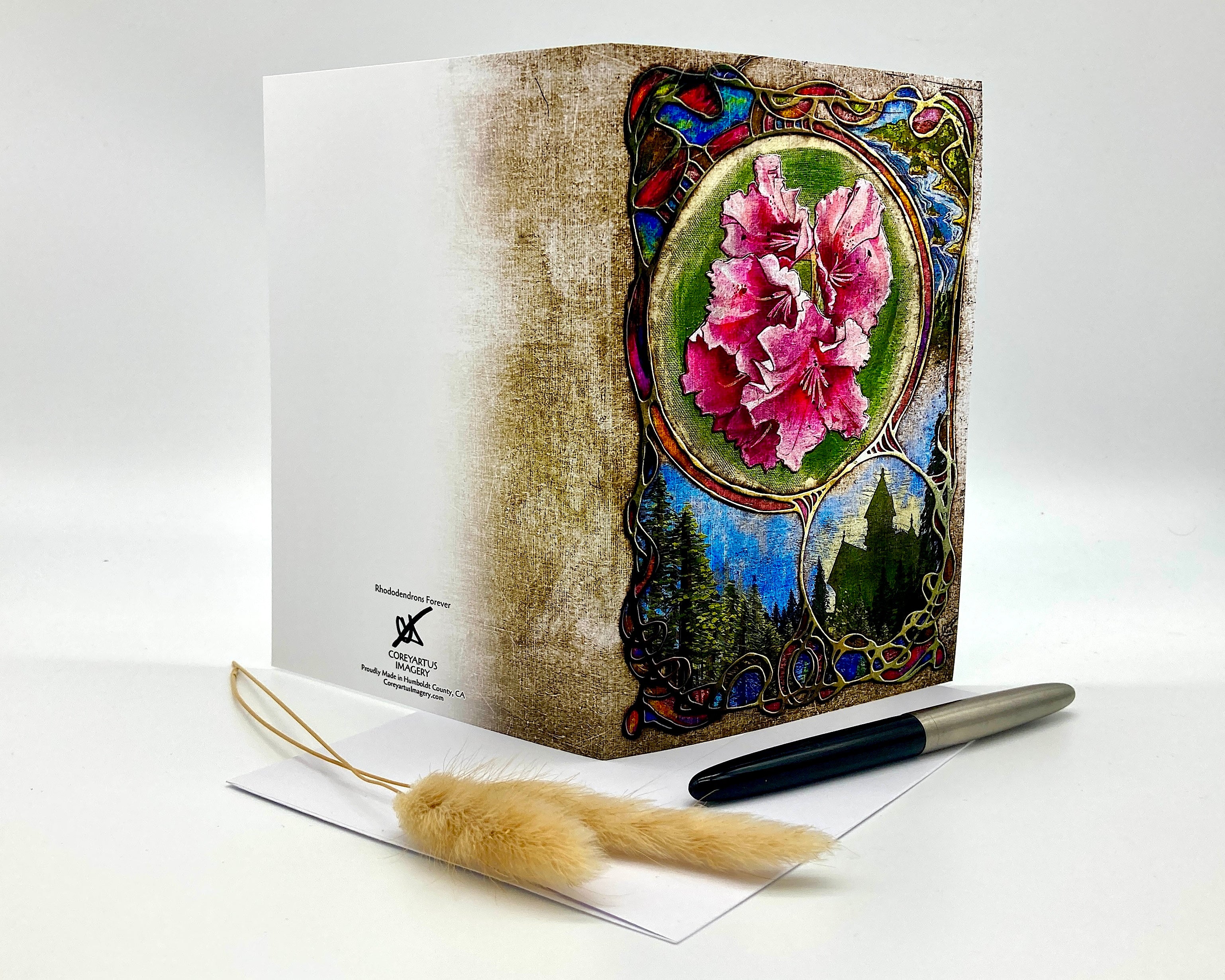 Decorative book with floral design on a white background