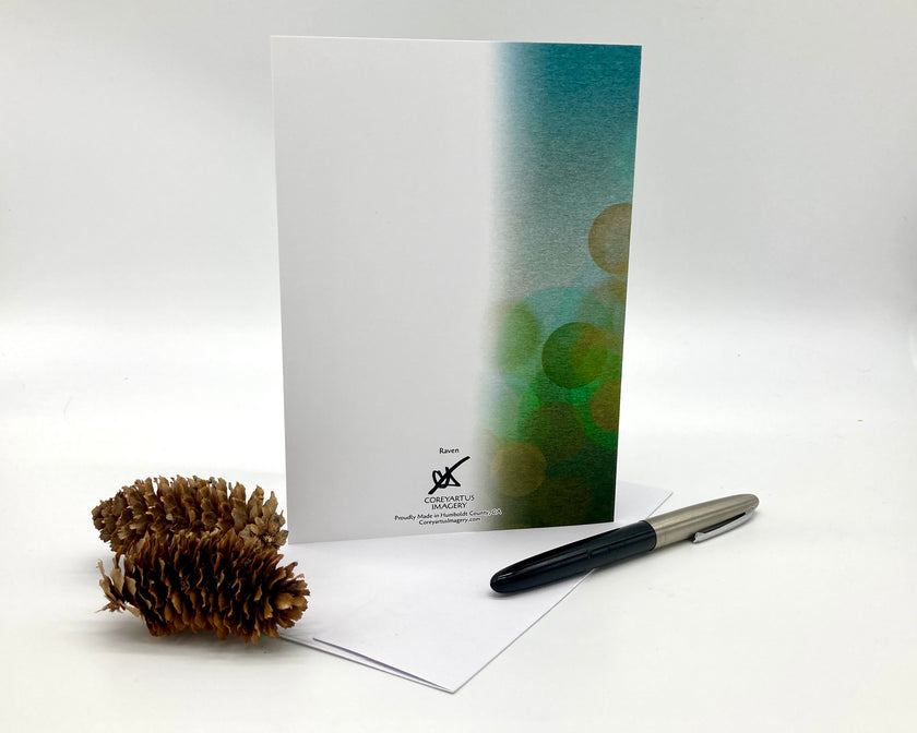 Greeting card with decorative elements on a white background