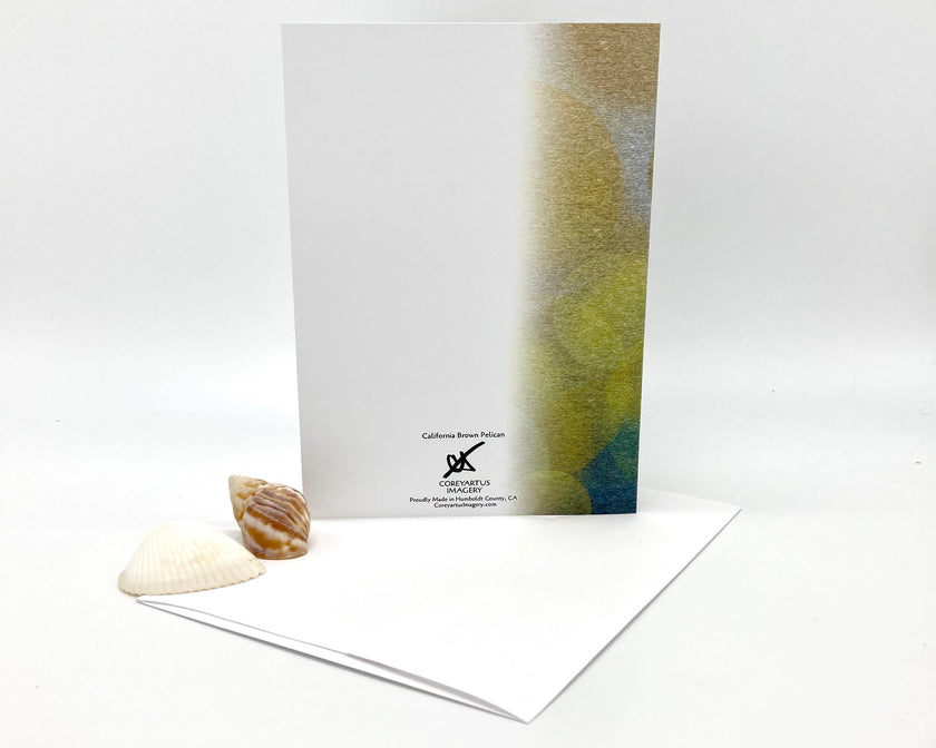Greeting card with abstract design and envelope on a white background
