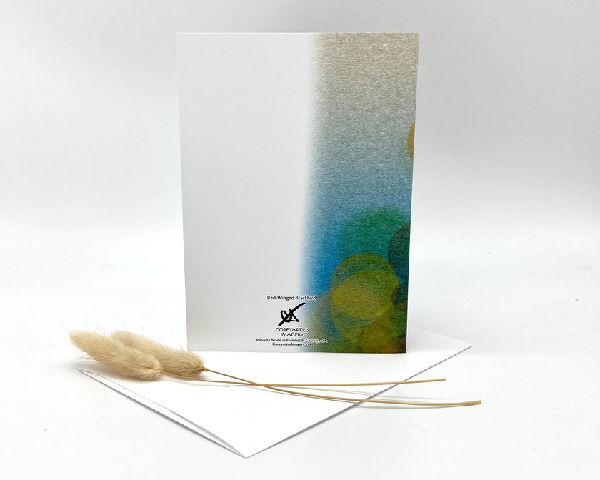 Red-Winged Blackbird Single Greeting Card
