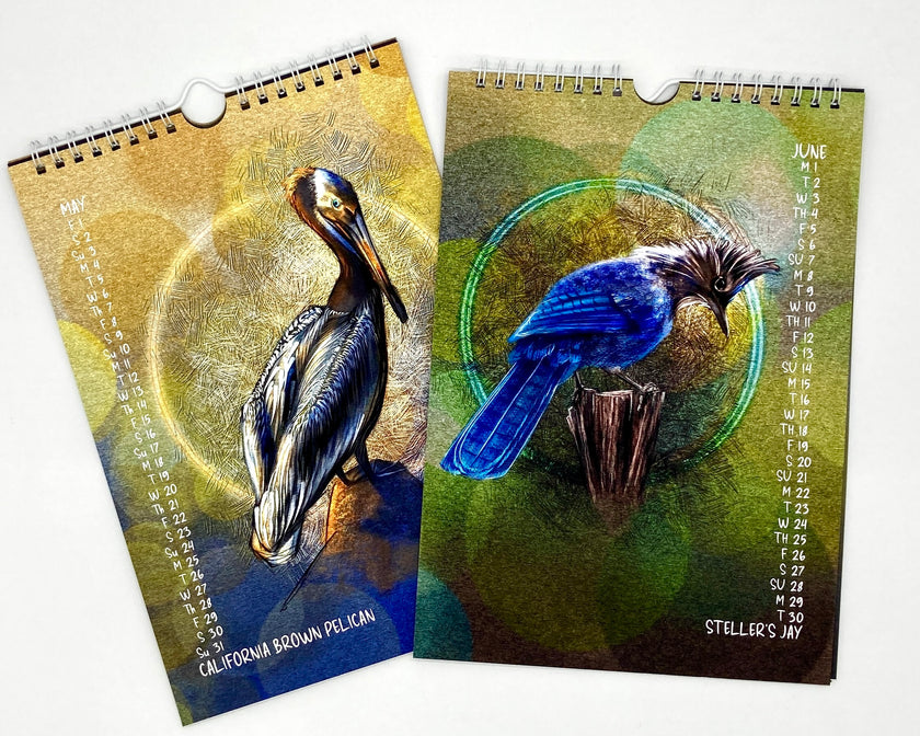 2026 Redwood Coast Birds Flip Art Calendar, 7x10