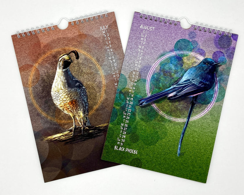 2026 Redwood Coast Birds Flip Art Calendar, 7x10