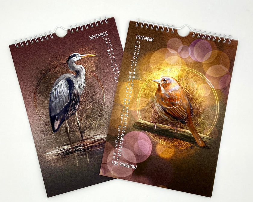 2026 Redwood Coast Birds Flip Art Calendar, 7x10