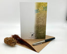 Notebook, pen, and feather on a white background