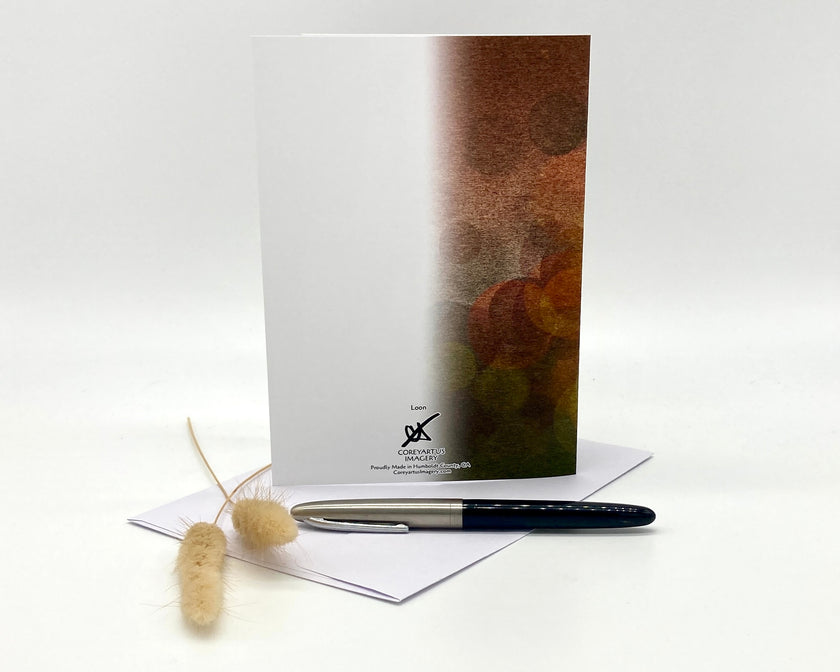 Greeting card with decorative elements on a white background