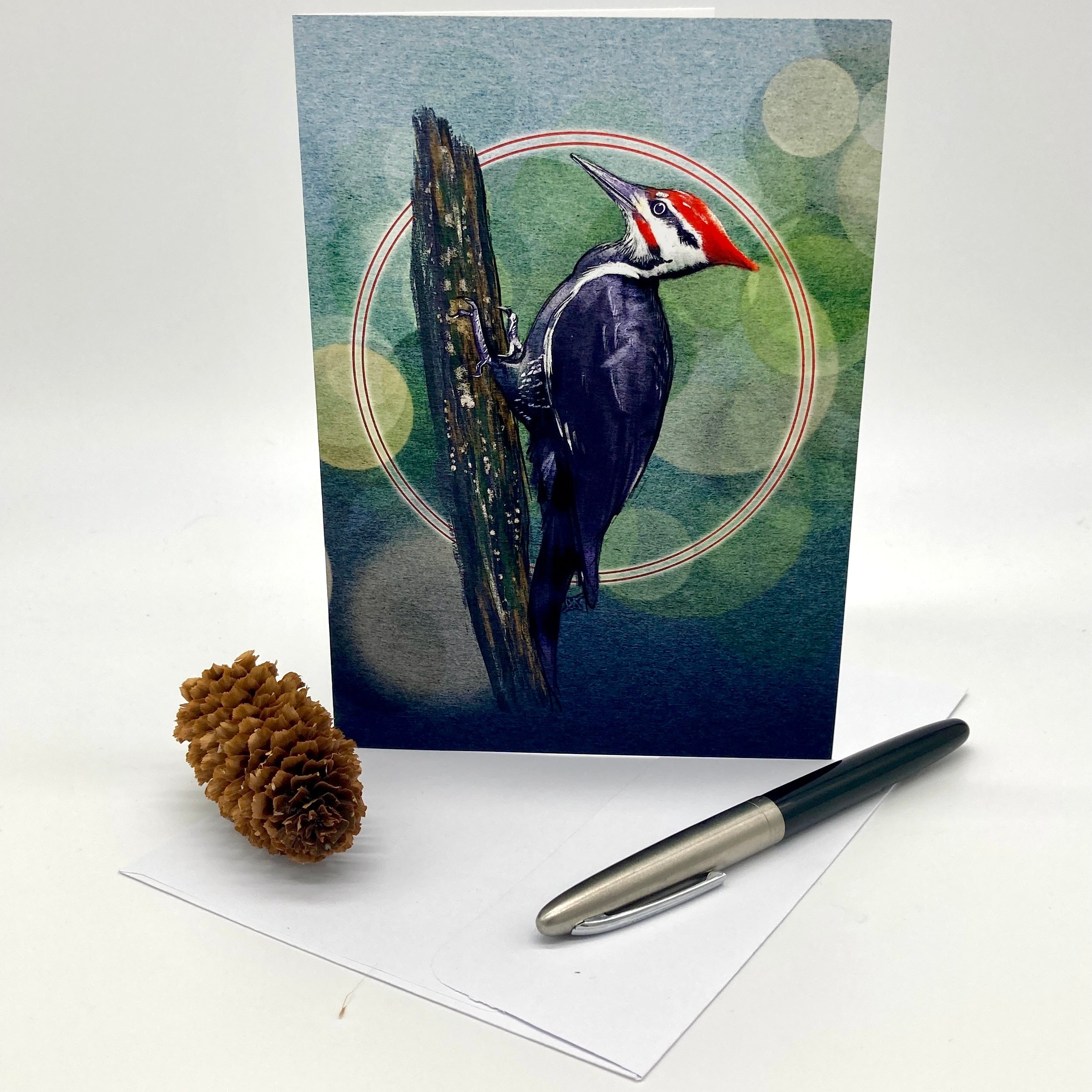 Pileated Woodpecker Single Greeting Card