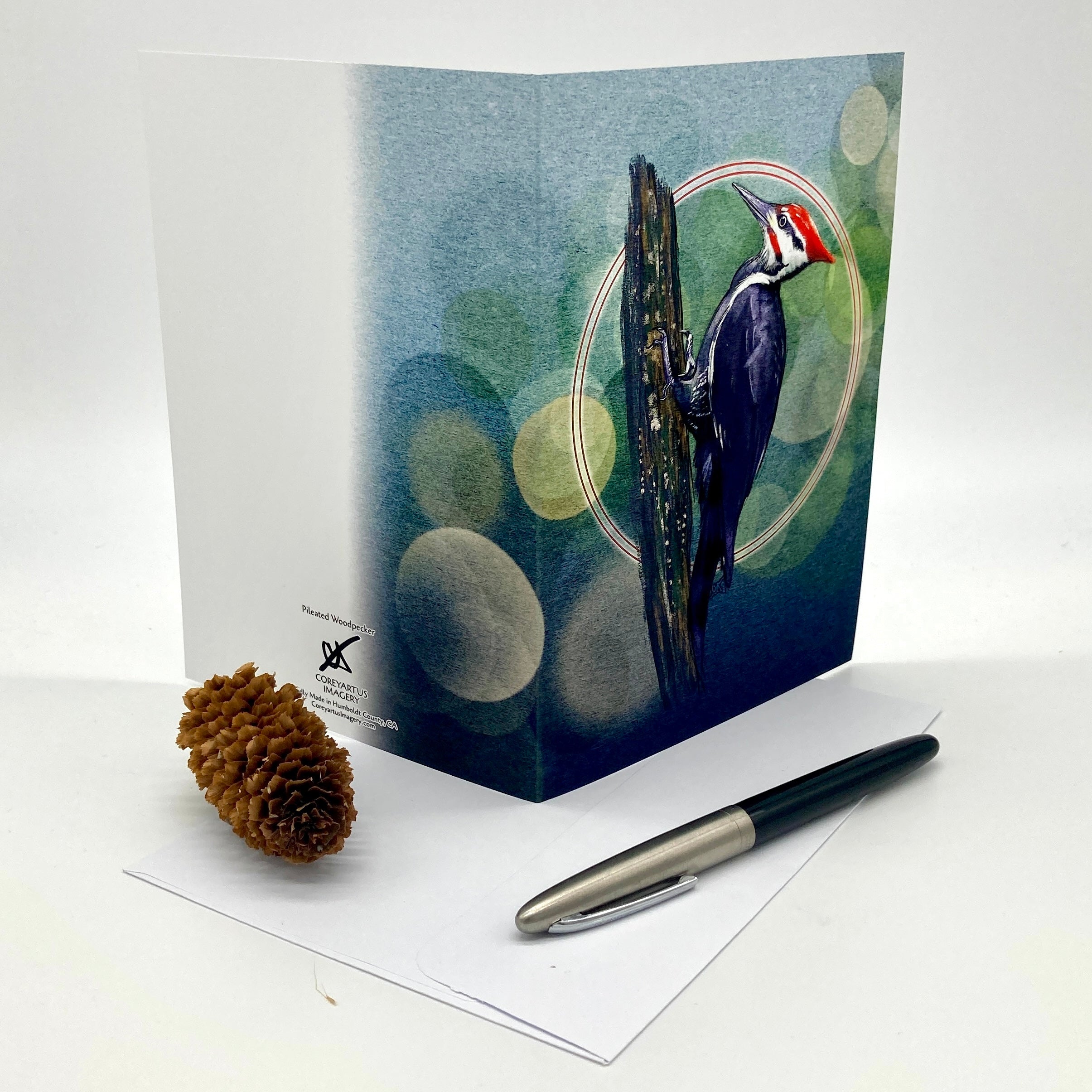 Pileated Woodpecker Single Greeting Card