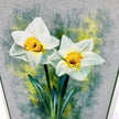 White Daffodil Single Greeting Card