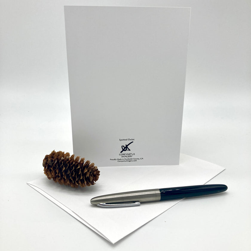Spotted Owlet Single Greeting Card