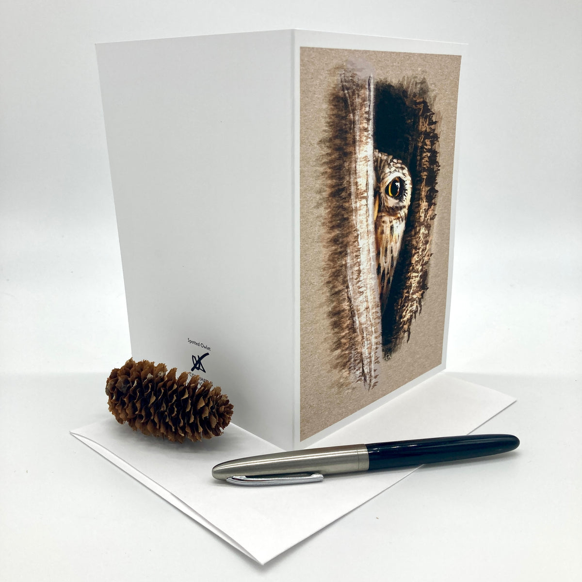 Spotted Owlet Single Greeting Card