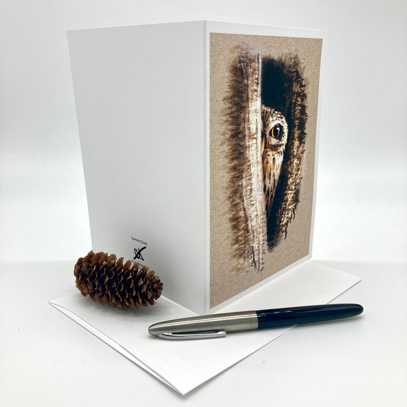 Spotted Owlet Single Greeting Card