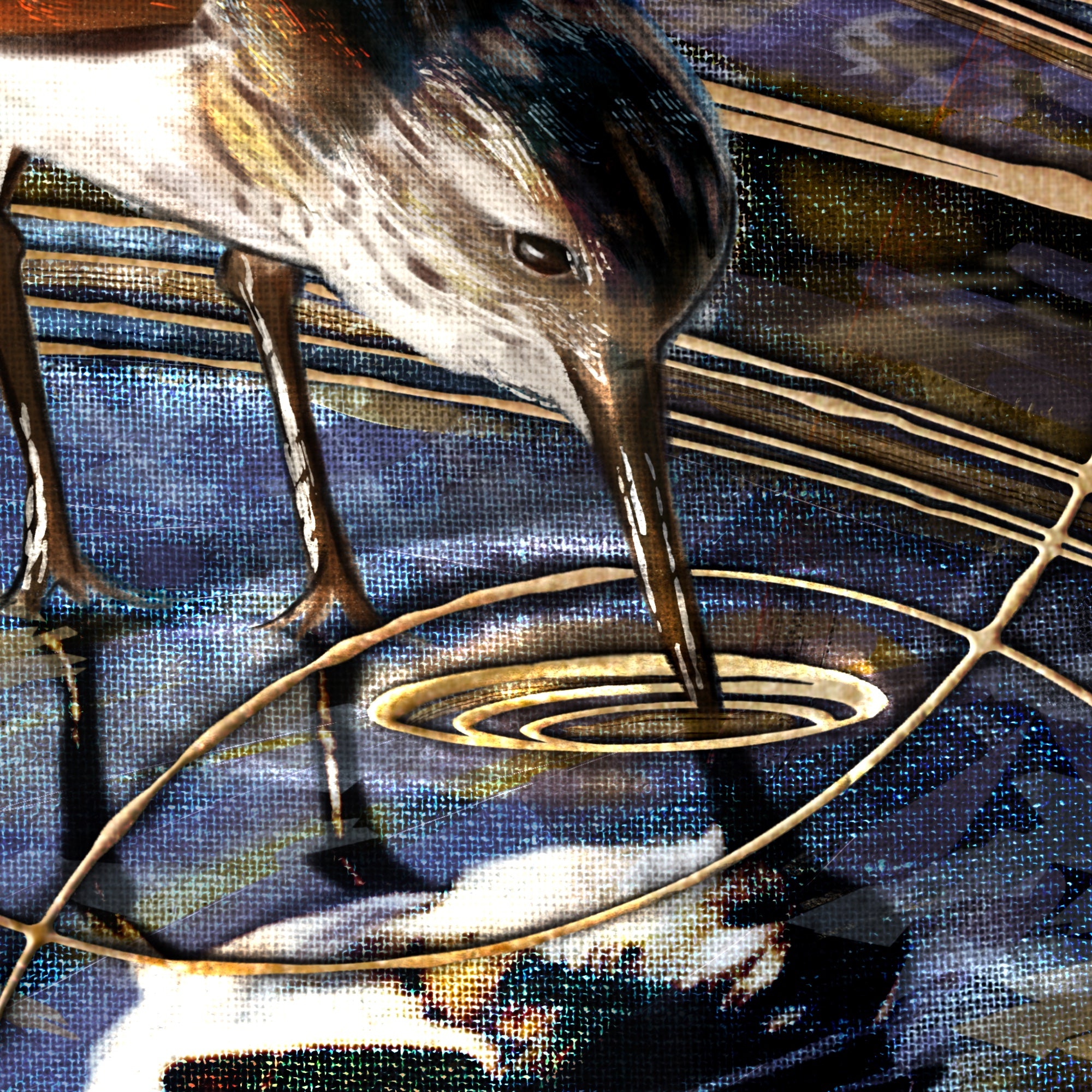 Close-up of a bird perched on a branch with a blurred background