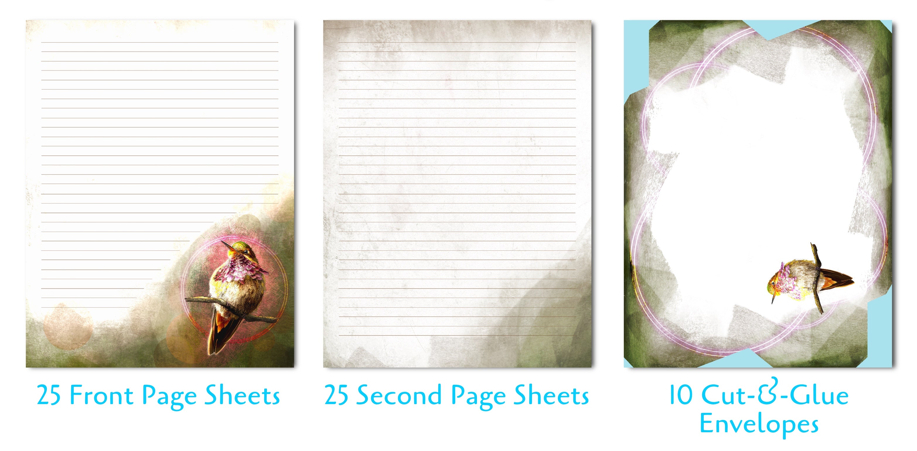 Volcano Hummingbird Stationery Paper Pack