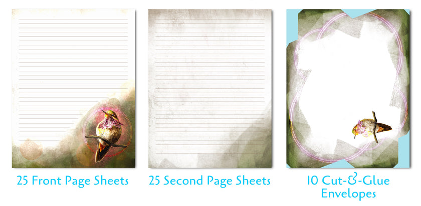 Volcano Hummingbird Stationery Paper Pack