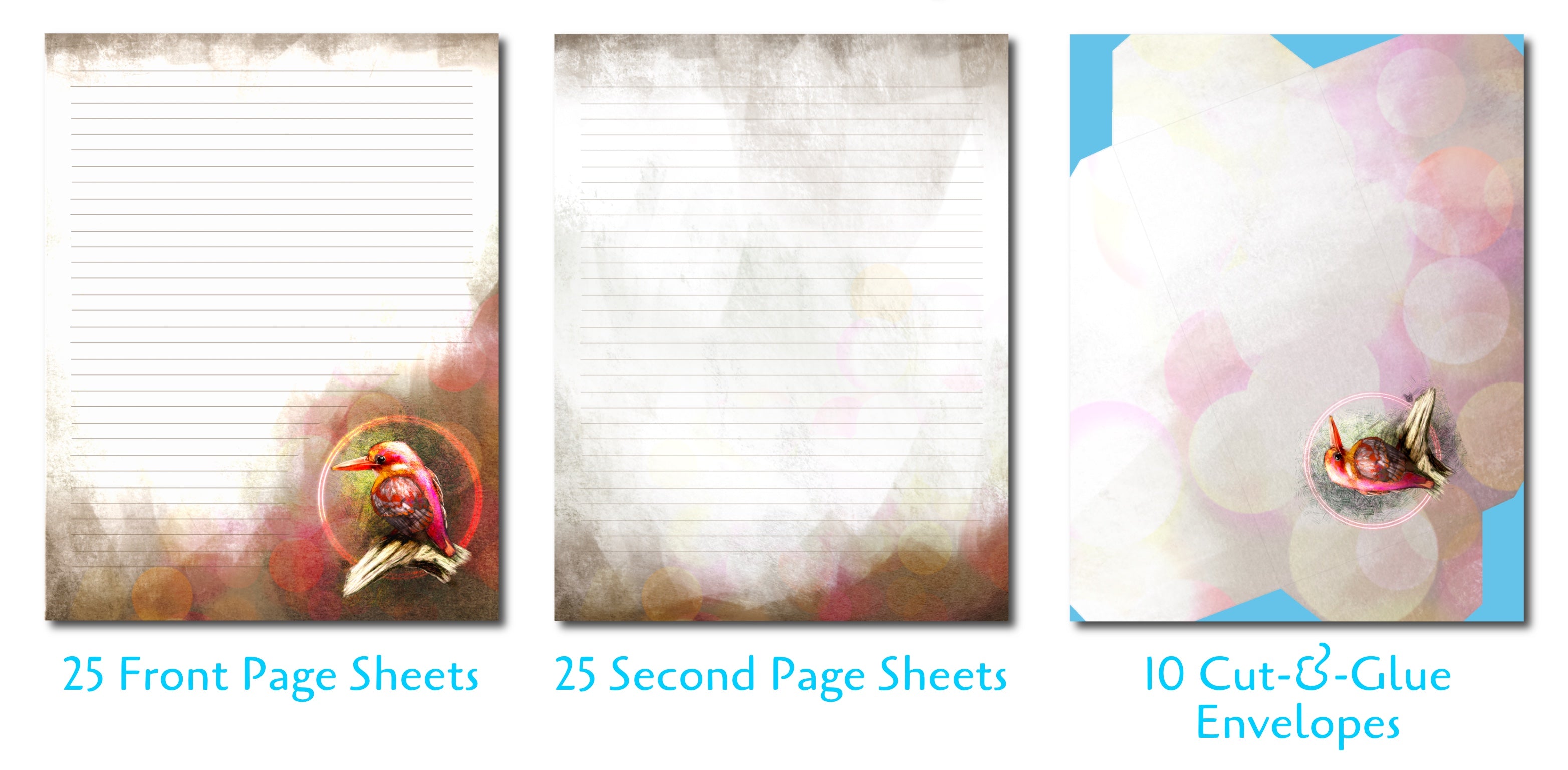 Rufous-Backed Kingfisher Stationery Paper Pack
