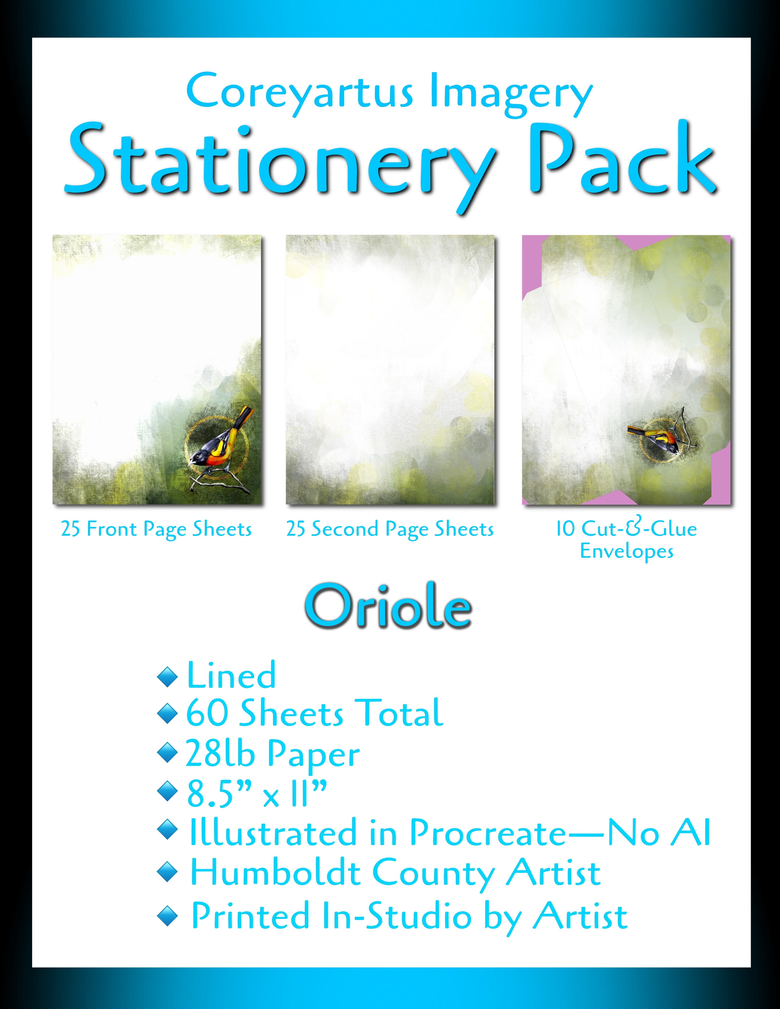 Oriole Stationery Paper Pack