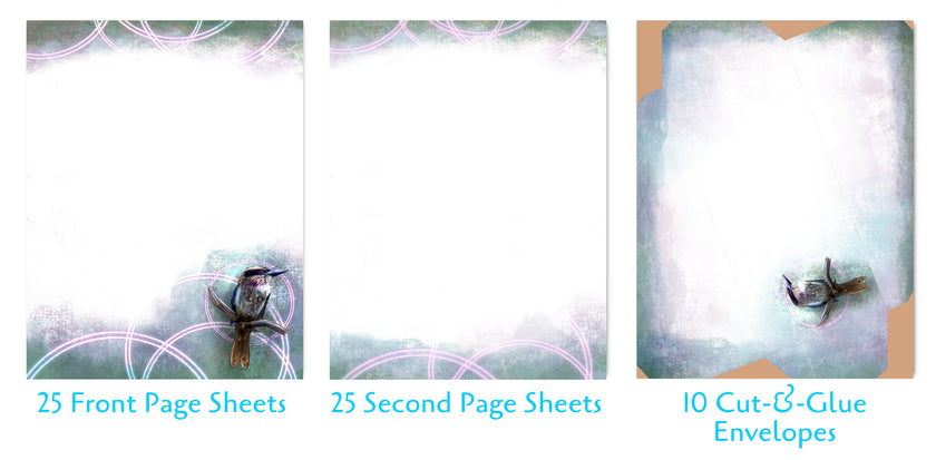Lilac Kingfisher Stationery Paper Pack