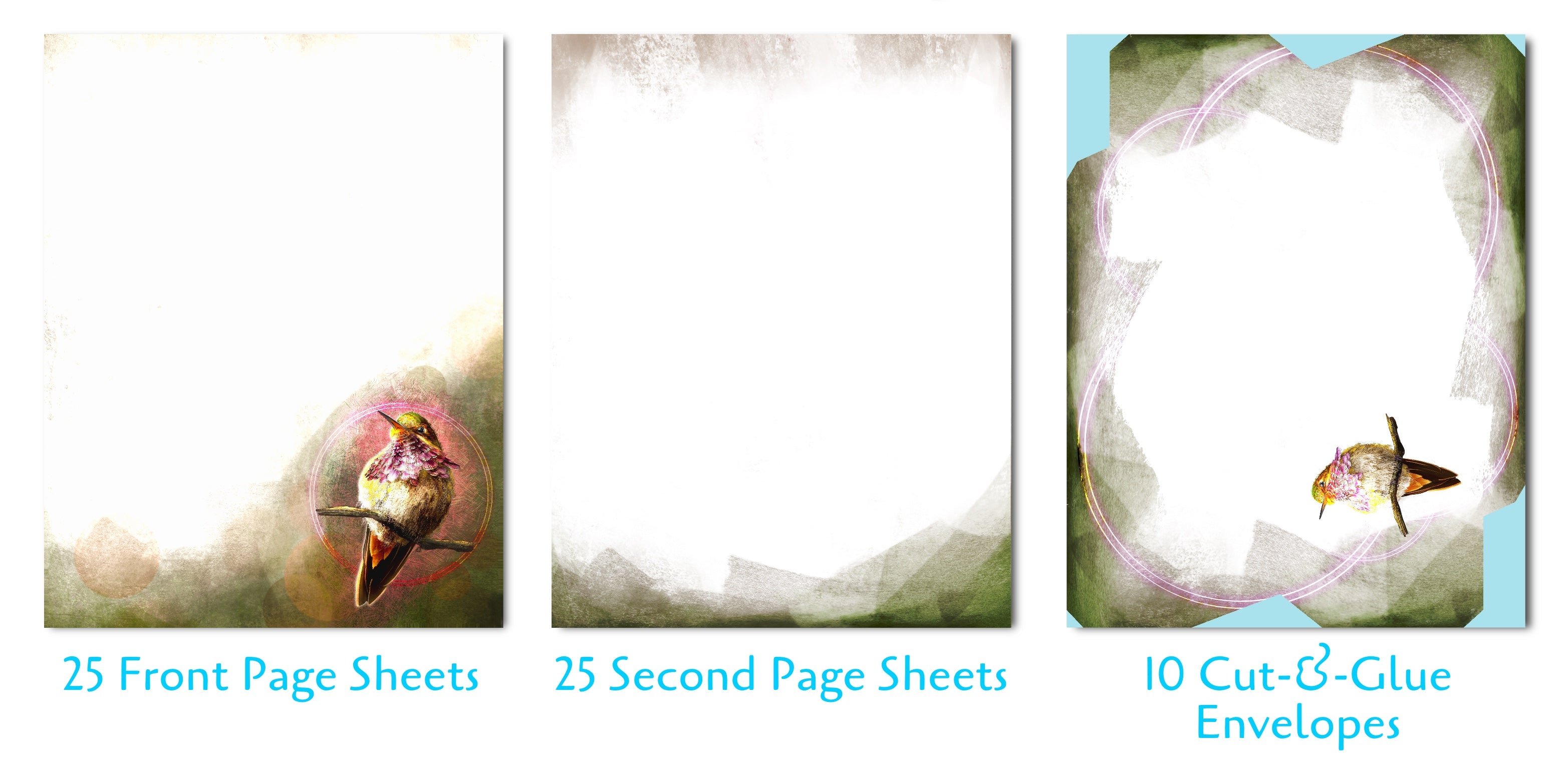 Volcano Hummingbird Stationery Paper Pack