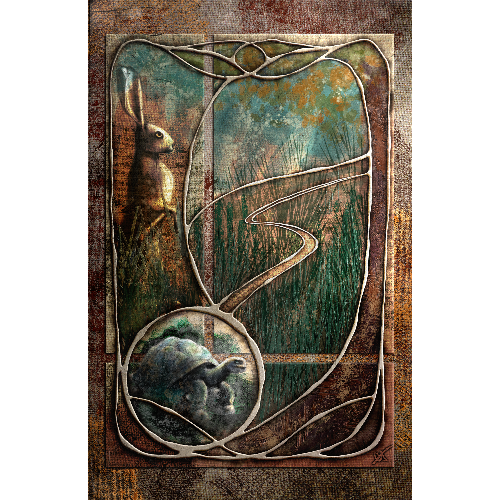 The Tortoise and the Hare 11x17