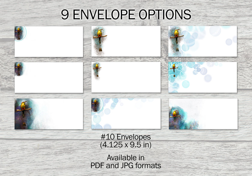 Turquoise-Browed Motmot Printable Stationery Mega-Pack