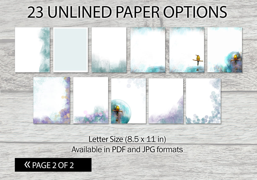 Turquoise-Browed Motmot Printable Stationery Mega-Pack