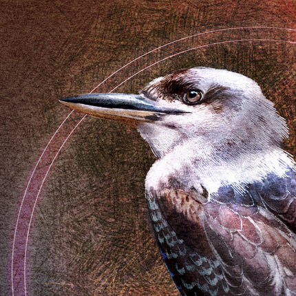 Close-up of a bird with a detailed brown background