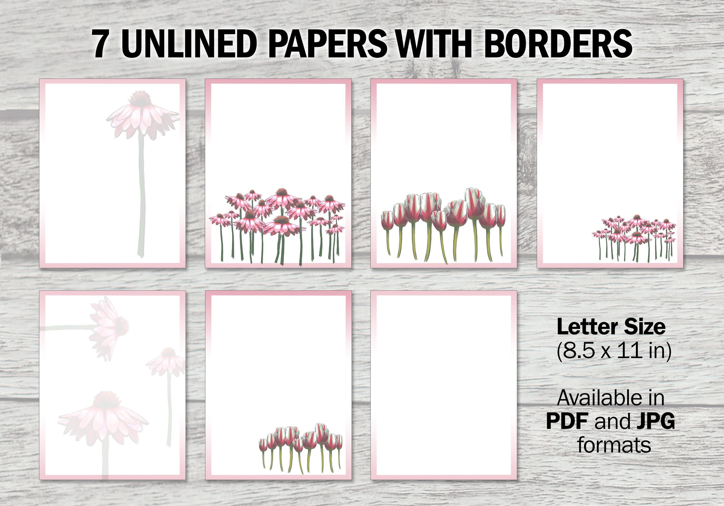 Pink Floral Printable Stationery Mega-Pack