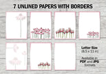 Pink Floral Printable Stationery Mega-Pack