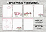 Pink Floral Printable Stationery Mega-Pack