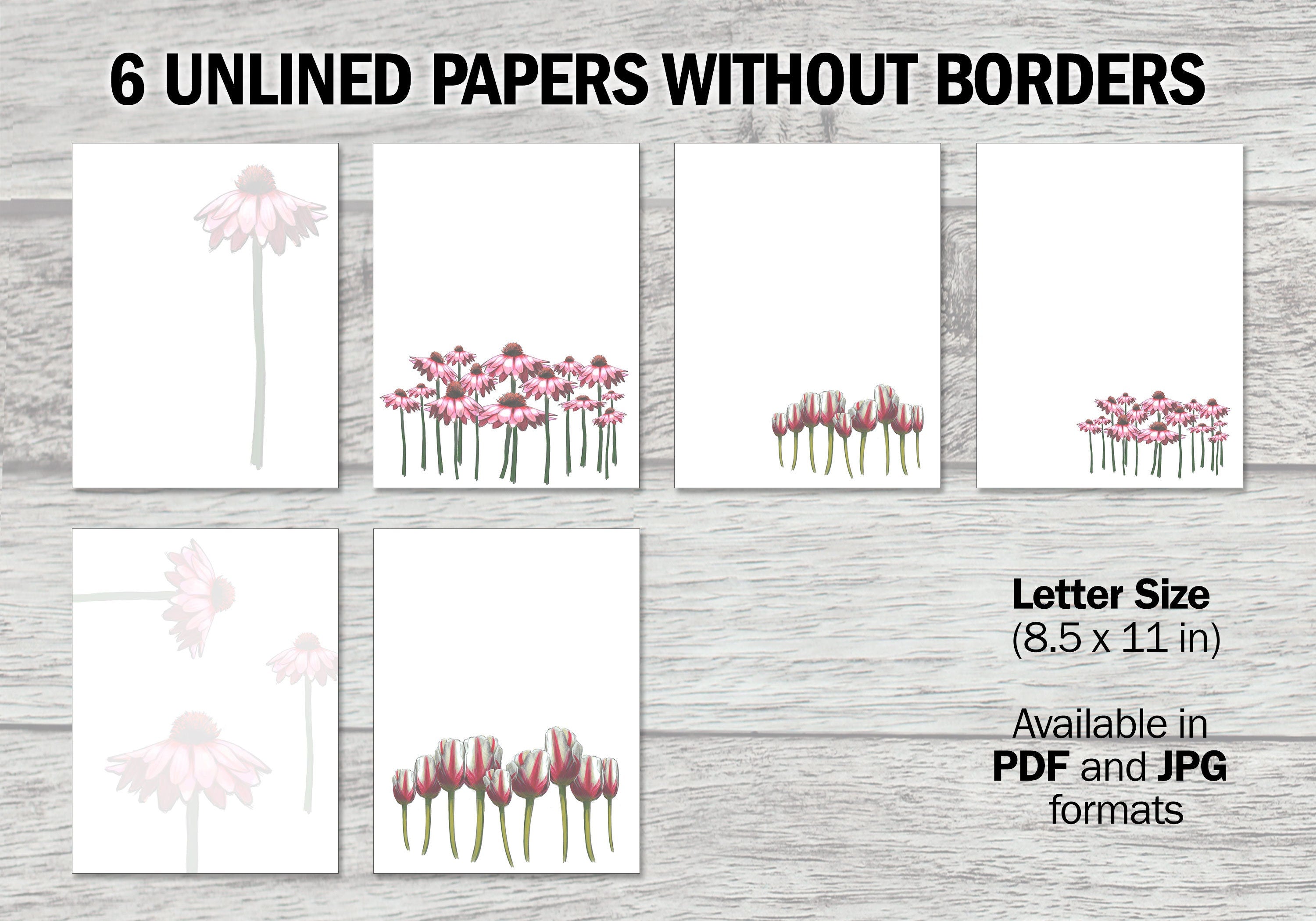 Pink Floral Printable Stationery Mega-Pack