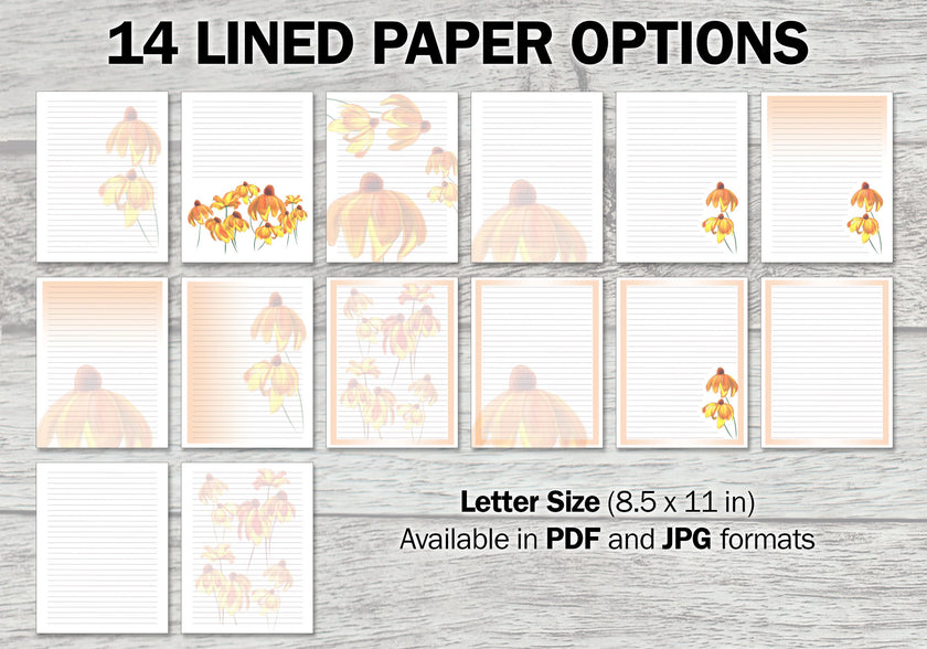 African Daisy Printable Stationery Mega-Pack